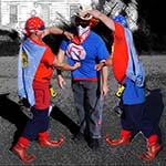 Red Chuckman, An Online Comic Superhero, Fights Mathman Alongside Blue Chuckman